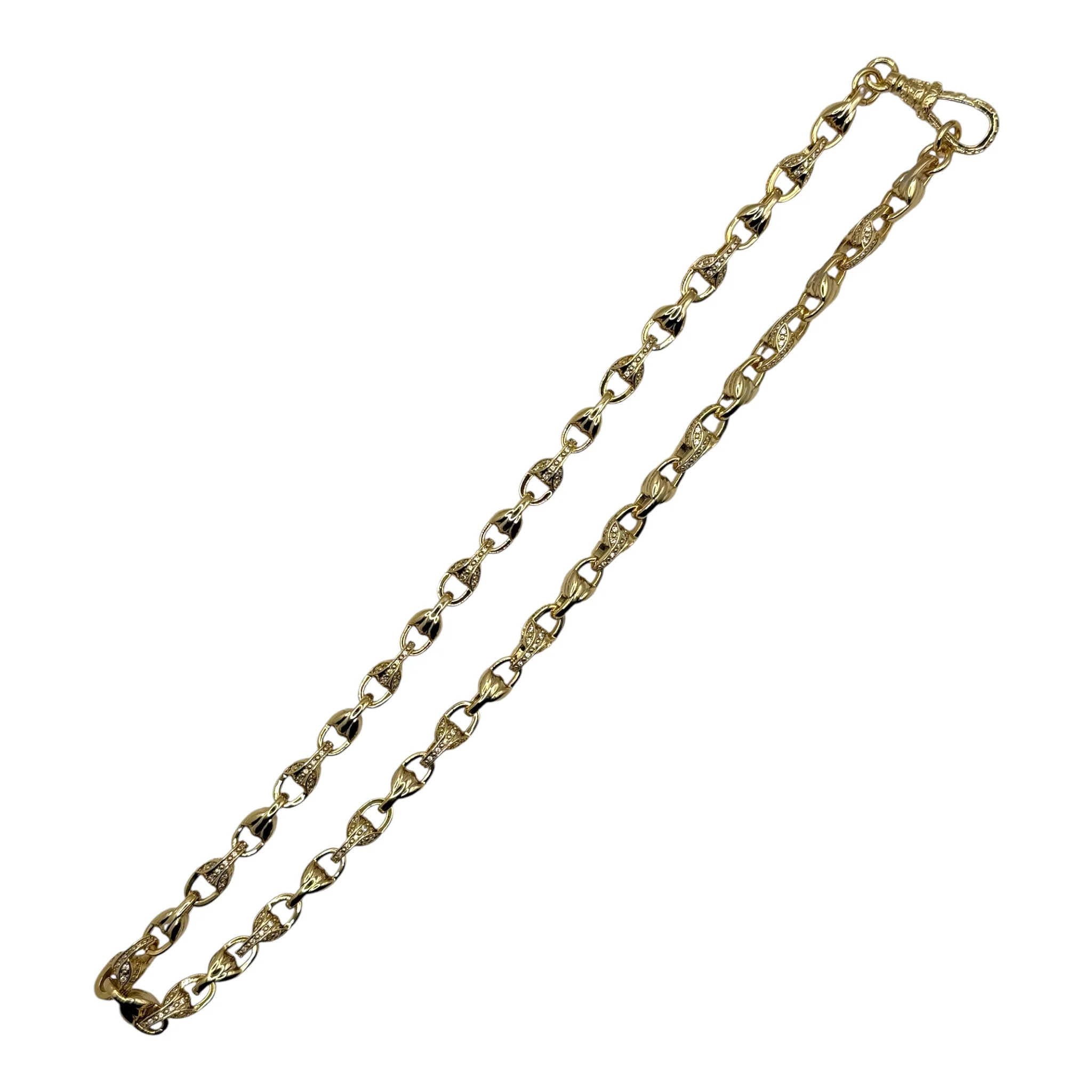 GOLD 3D TULIP NECKLACE WITH STONES - Image 3